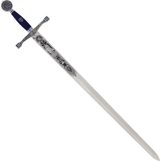 Schwert Excalibur in Blau/ Silber